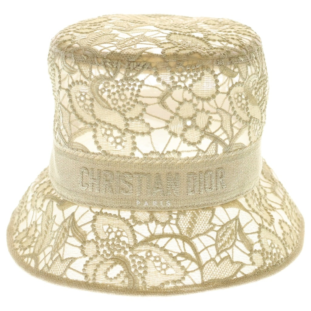 Christian Dior(クリスチャンディオール) D-Lace OR D-BOBBY レース バケットハット 帽子 ゴールド 32DBM923X150 レディース