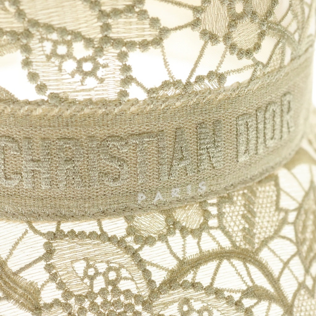 Christian Dior(クリスチャンディオール) D-Lace OR D-BOBBY レース バケットハット 帽子 ゴールド 32DBM923X150 レディース