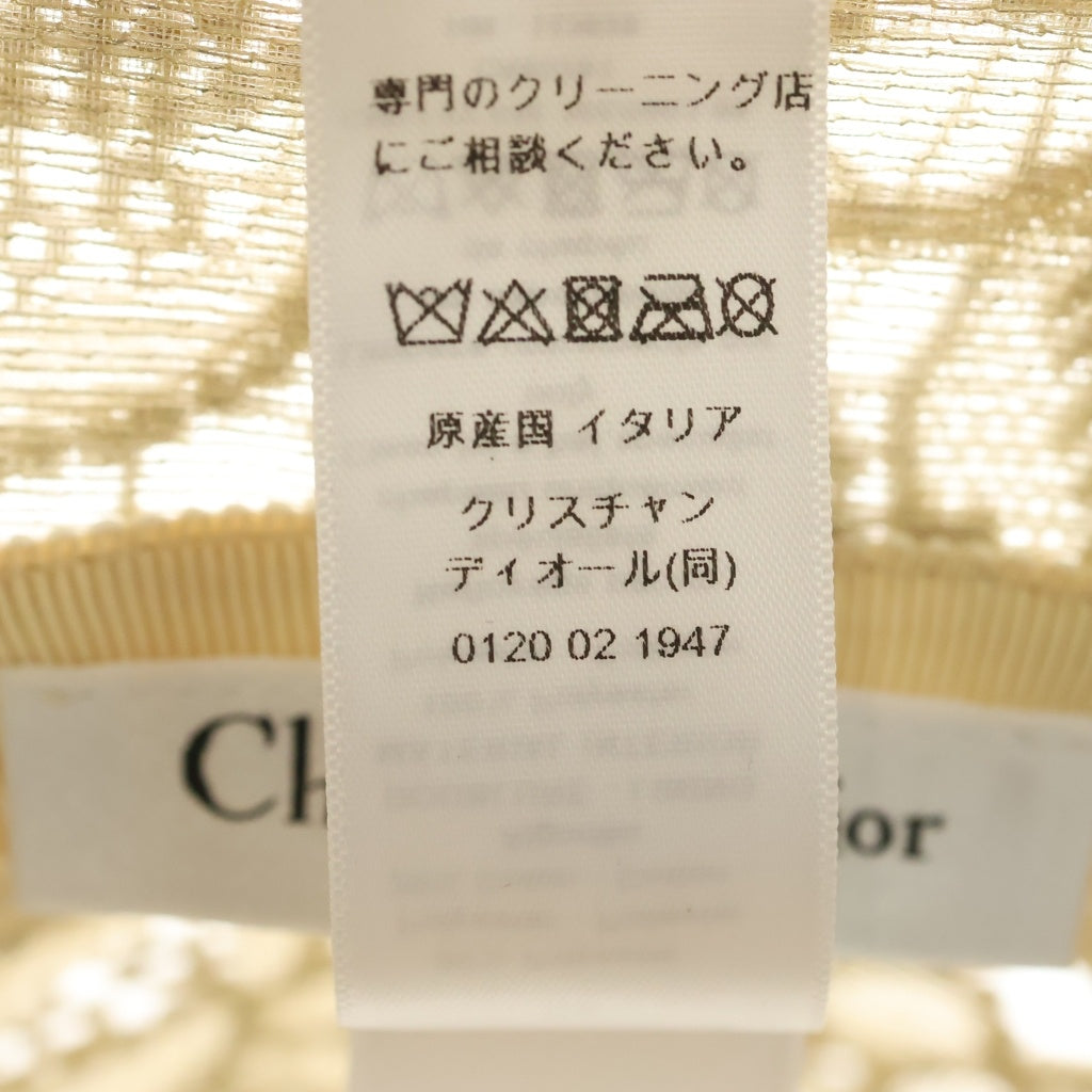 Christian Dior(クリスチャンディオール) D-Lace OR D-BOBBY レース バケットハット 帽子 ゴールド 32DBM923X150 レディース