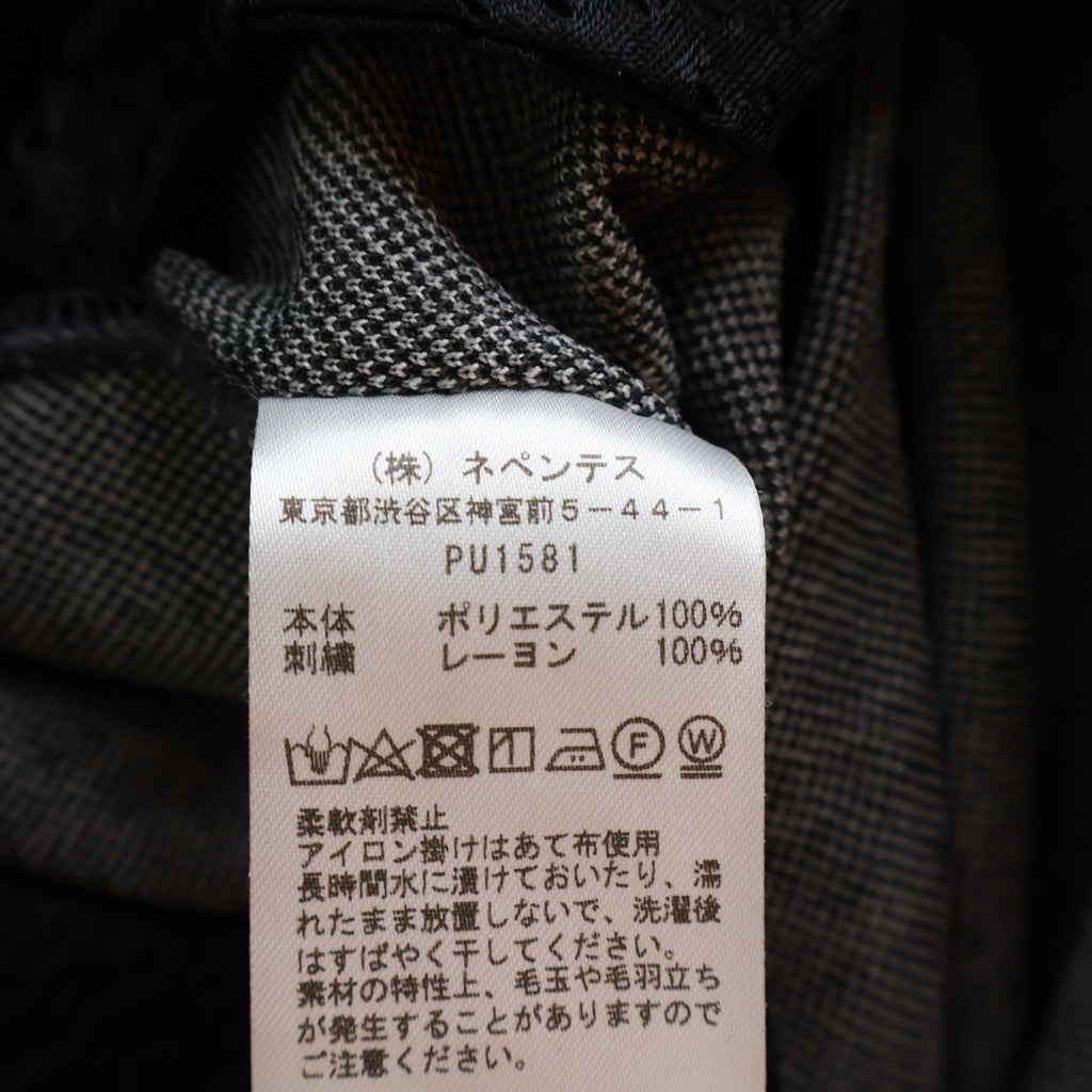 Needles(ニードルス) 25SS Poly Smooth Track Pant JOURNAL STANDARD別注 ロゴ刺繍 総柄 ポリ スムース トラックパンツ グレー PU1581