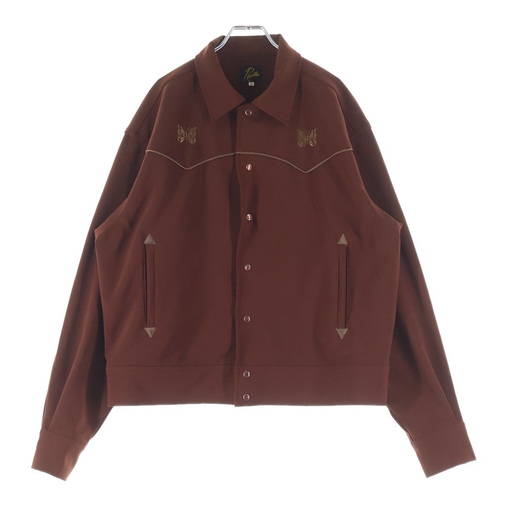 Needles(ニードルス) Piping Cowboy Jacket ロゴ刺繍 パイピング カウボーイ ジャケット ブラウン QV217
