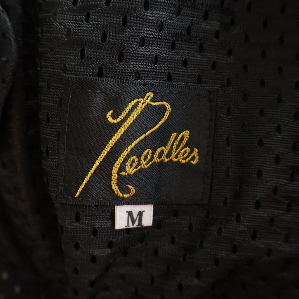 Needles(ニードルス) 22AW H.D. Track Pant ロゴ刺繍 ヒザデル サイドライン トラックパンツ ピンク/パープル LQ233