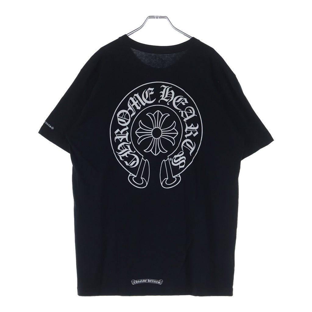 CHROME HEARTS(クロムハーツ) HORSESHOE S/S TEE ホースシュープリント クルーネック半袖Tシャツカットソー ブラック