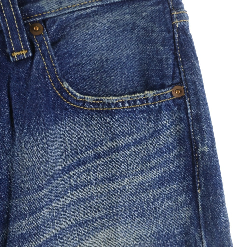 Levi's(リーバイス) ×STUSSY 30周年記念モデル 501 REGULAR STRAIGHT ロゴワッペン レギュラーストレートデニムパンツ ジーンズ インディゴ 08501-0467