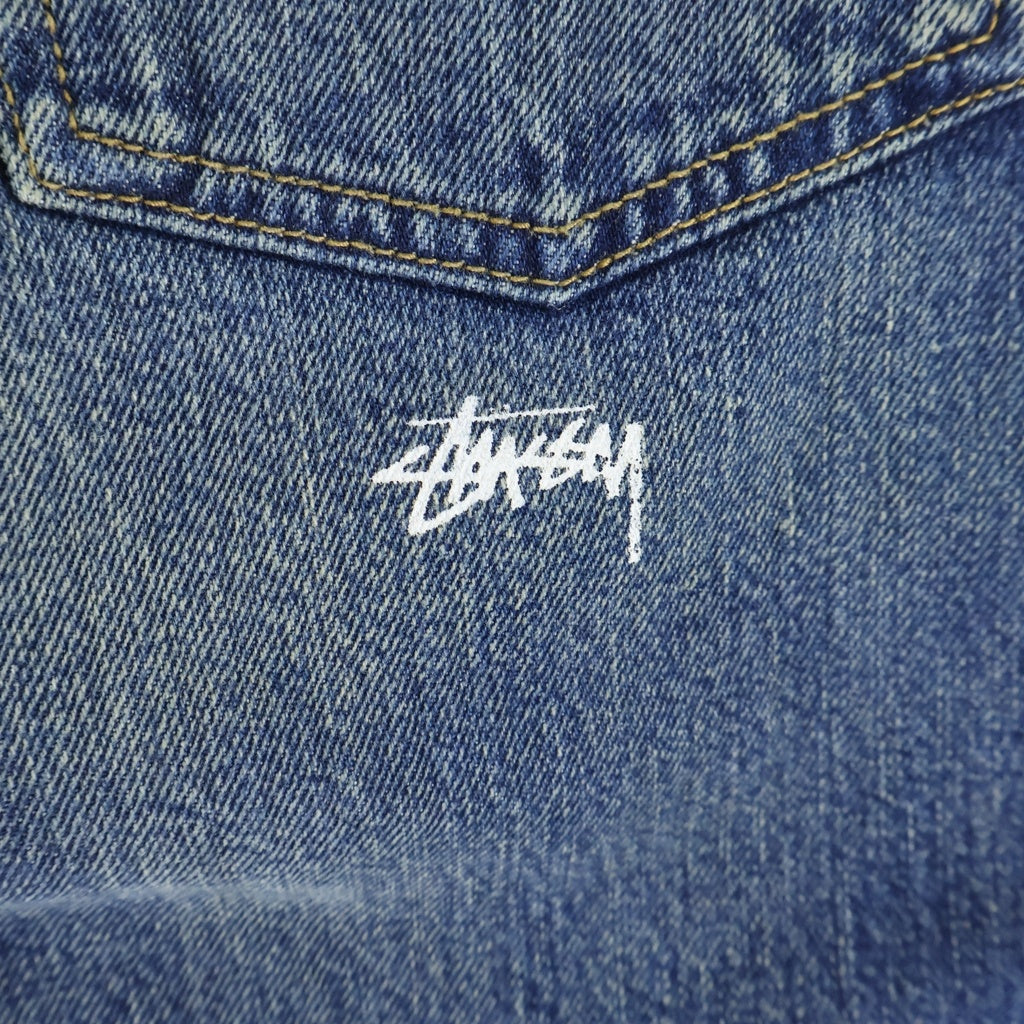 Levi's(リーバイス) ×STUSSY 30周年記念モデル 501 REGULAR STRAIGHT ロゴワッペン レギュラーストレートデニムパンツ ジーンズ インディゴ 08501-0467