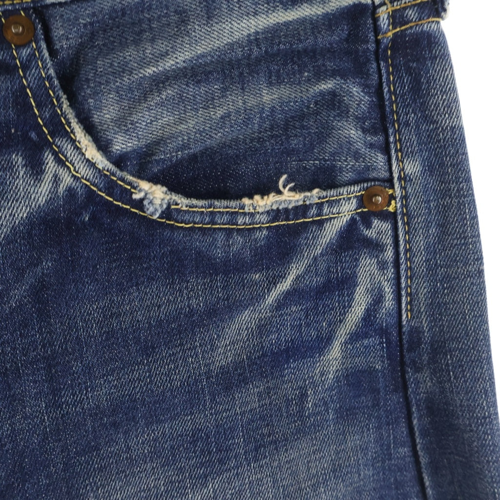 Levi's(リーバイス) 501 REGULAR STRAIGHT BIGE 1966年復刻モデル 日本製 レギュラーストレート ビッグE 赤耳 シングルステッチ デニムパンツ ジーンズ インディゴ 66501-0036