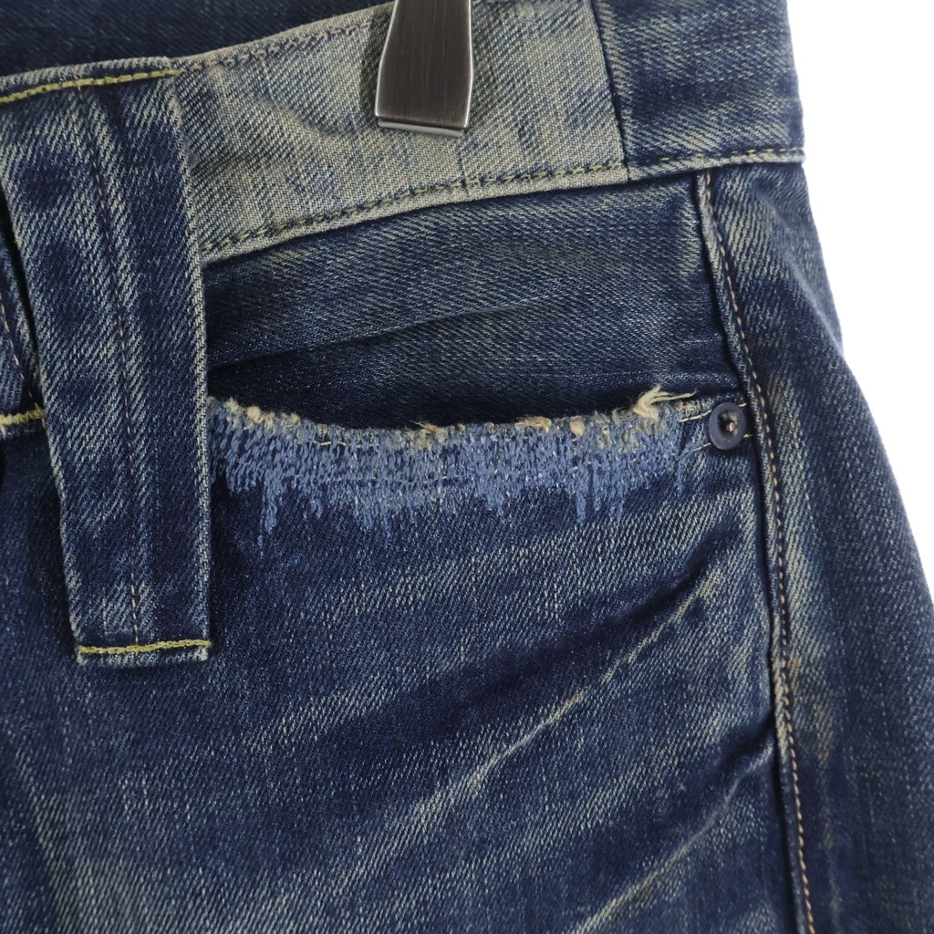 Levi's(リーバイス) 501XX REGULAR STRAIGHT BIGE 1937年復刻モデル 日本製 レギュラーストレート ビッグE 赤耳 シングルステッチ ダメージ加工 ペインター デニムパンツ 37501