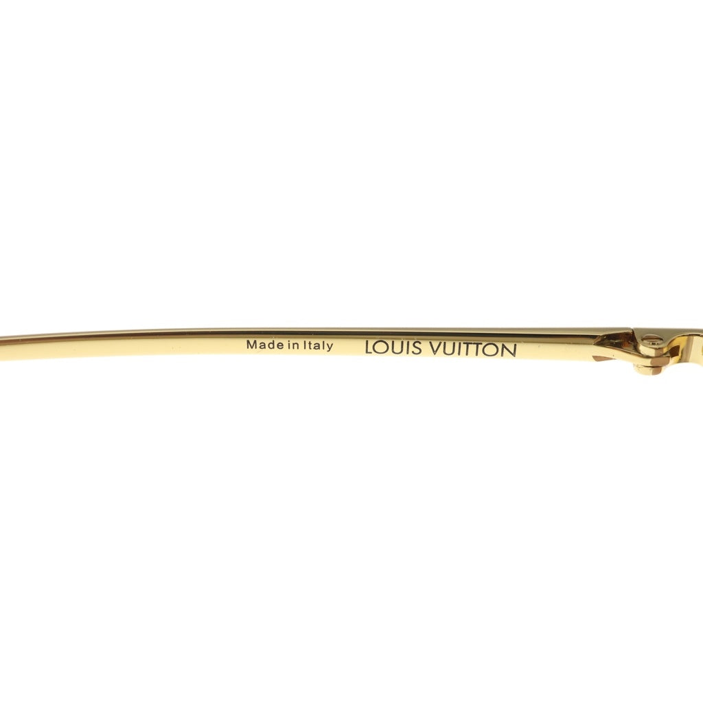 LOUIS VUITTON(ルイヴィトン) 26SS LV ブライト オーバル モノグラムレンズ アイウェアサングラス眼鏡 54□18 140 ゴールド/ブラウン Z3479U