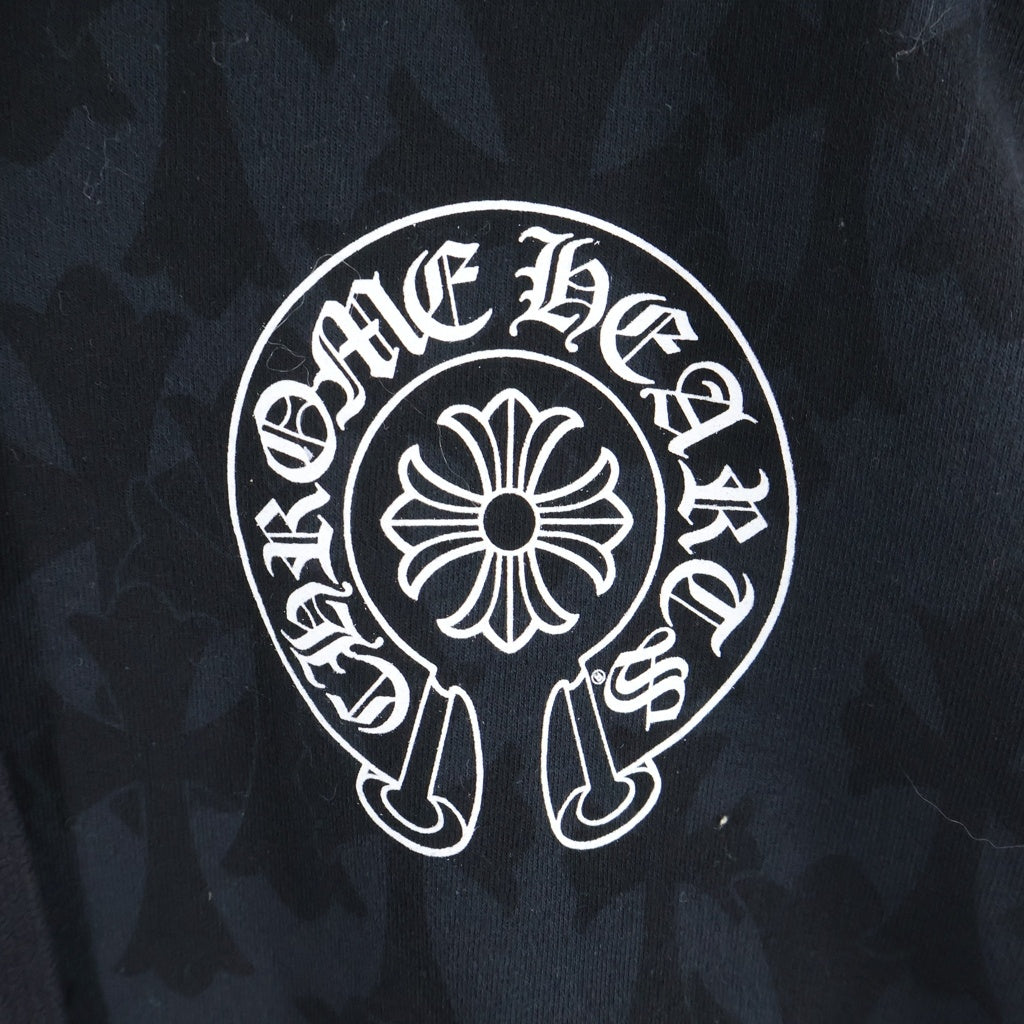 CHROME HEARTS(クロムハーツ) Graveyard Cemetery Cross Pullover Hoodie 総柄 グレイブヤード セメタリークロス パーカー フーディー ブラック