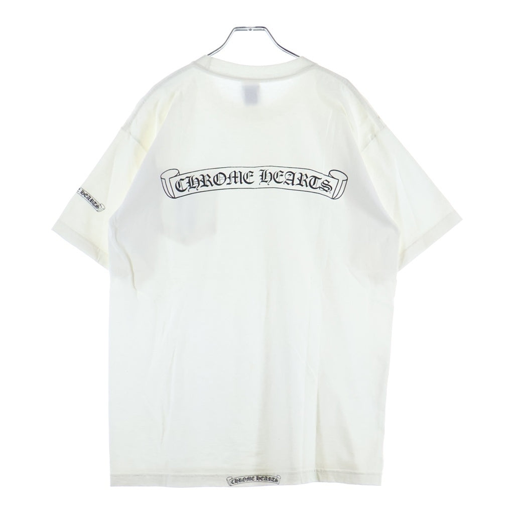 CHROME HEARTS(クロムハーツ) OLD S/S オールド 英字プリント バックスクロールラベルプリント クルーネック半袖Tシャツカットソー ホワイト