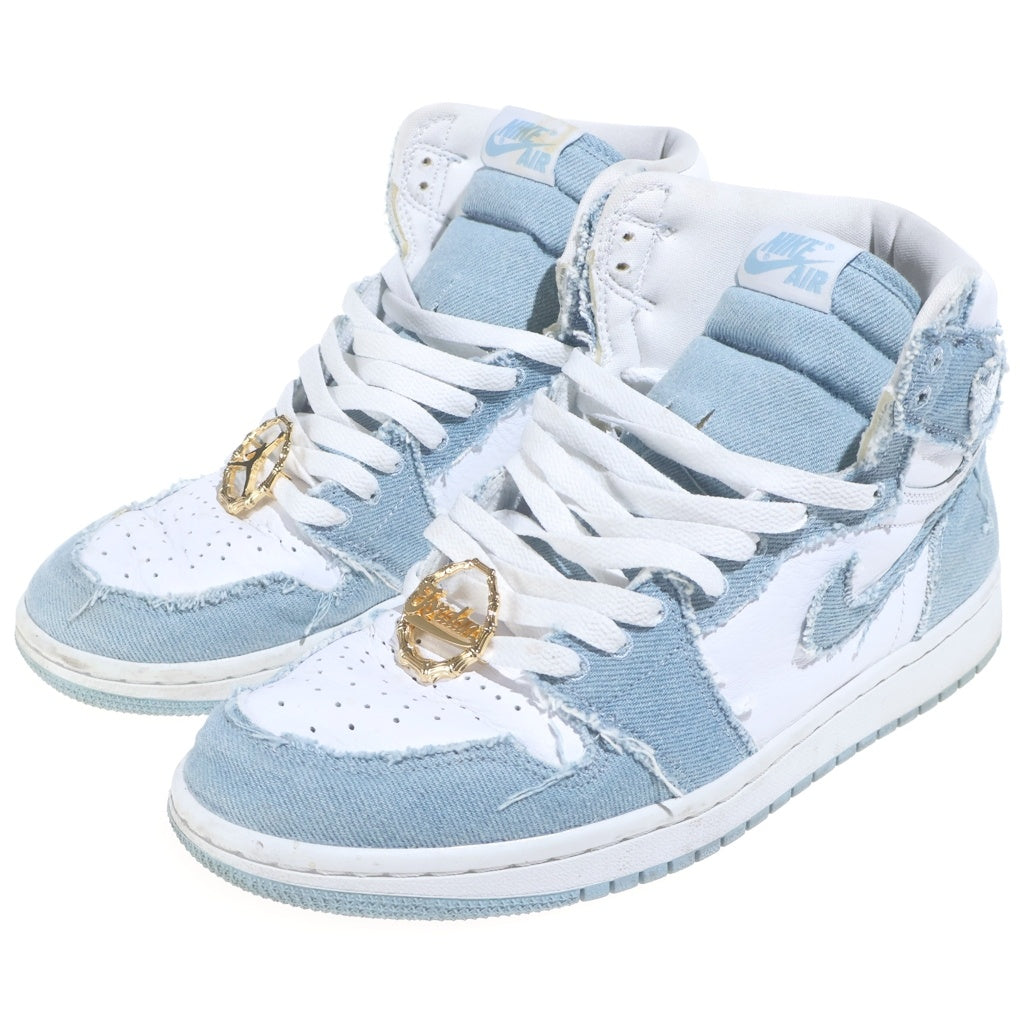 NIKE(ナイキ) Air Jordan 1 High OG Denim エアジョーダン1 ハイカットスニーカー OG デニム US9.5/26.5cm インディゴ DM9036-104
