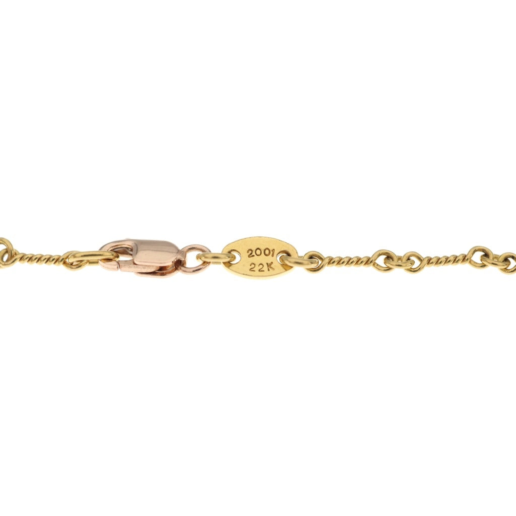 CHROME HEARTS(クロムハーツ) 22K NECKCHAIN T16 ツイストチェーンネックレス 16inch ゴールド BCA013