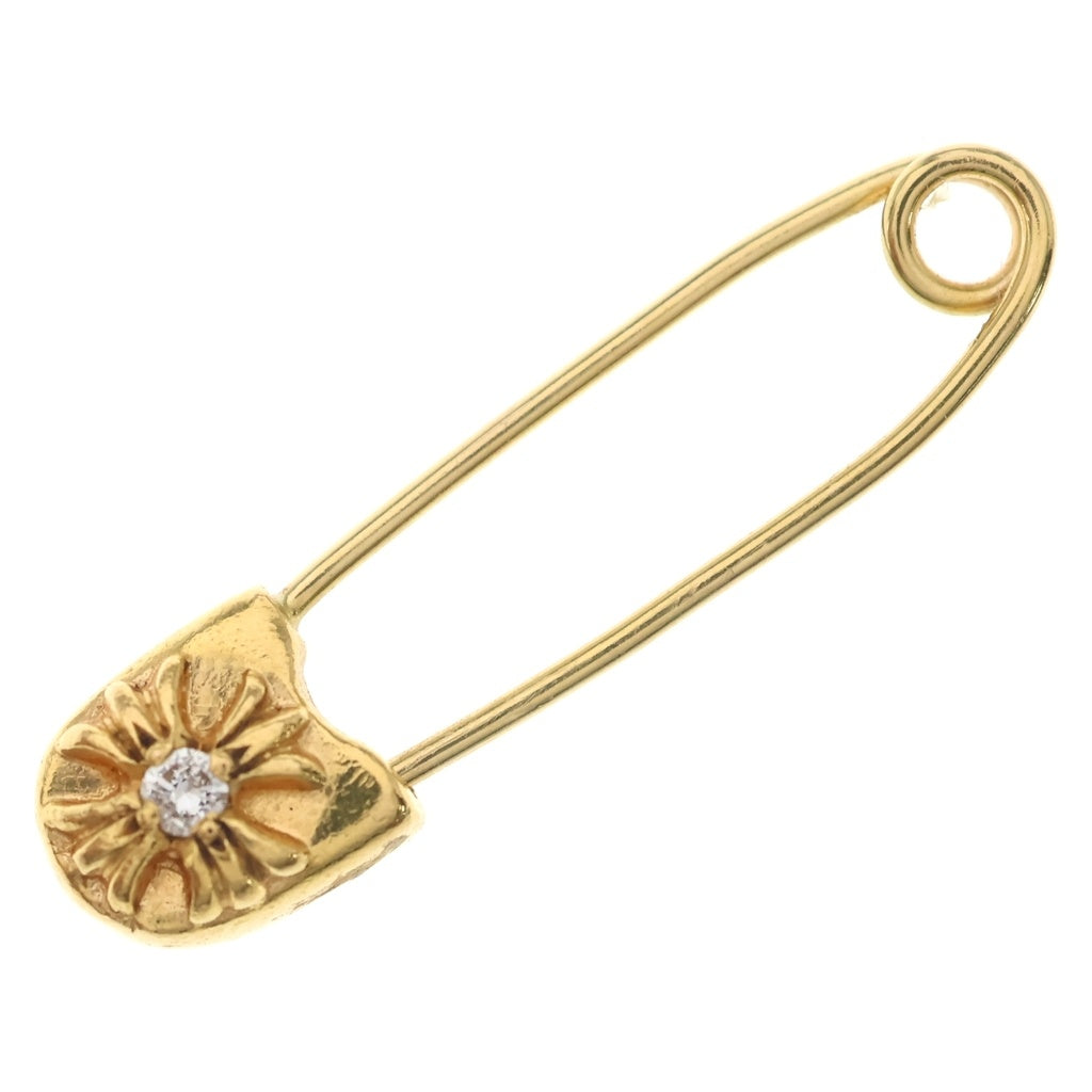 CHROME HEARTS(クロムハーツ) 22K SAFETY PIN S 1DIA 22Kスモールセーフティピン 1ダイヤ ゴールドネックレストップ