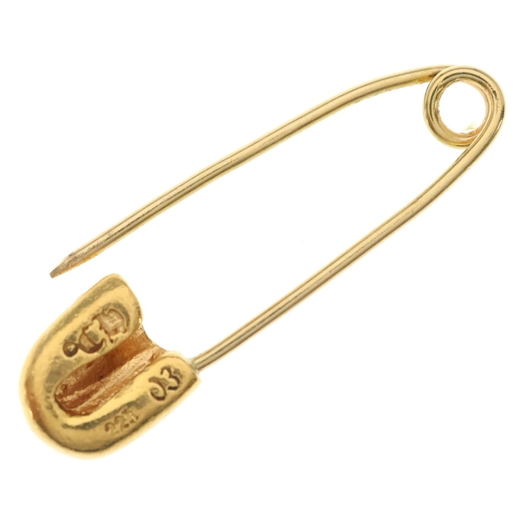 CHROME HEARTS(クロムハーツ) 22K SAFETY PIN S 1DIA 22Kスモールセーフティピン 1ダイヤ ゴールドネックレストップ
