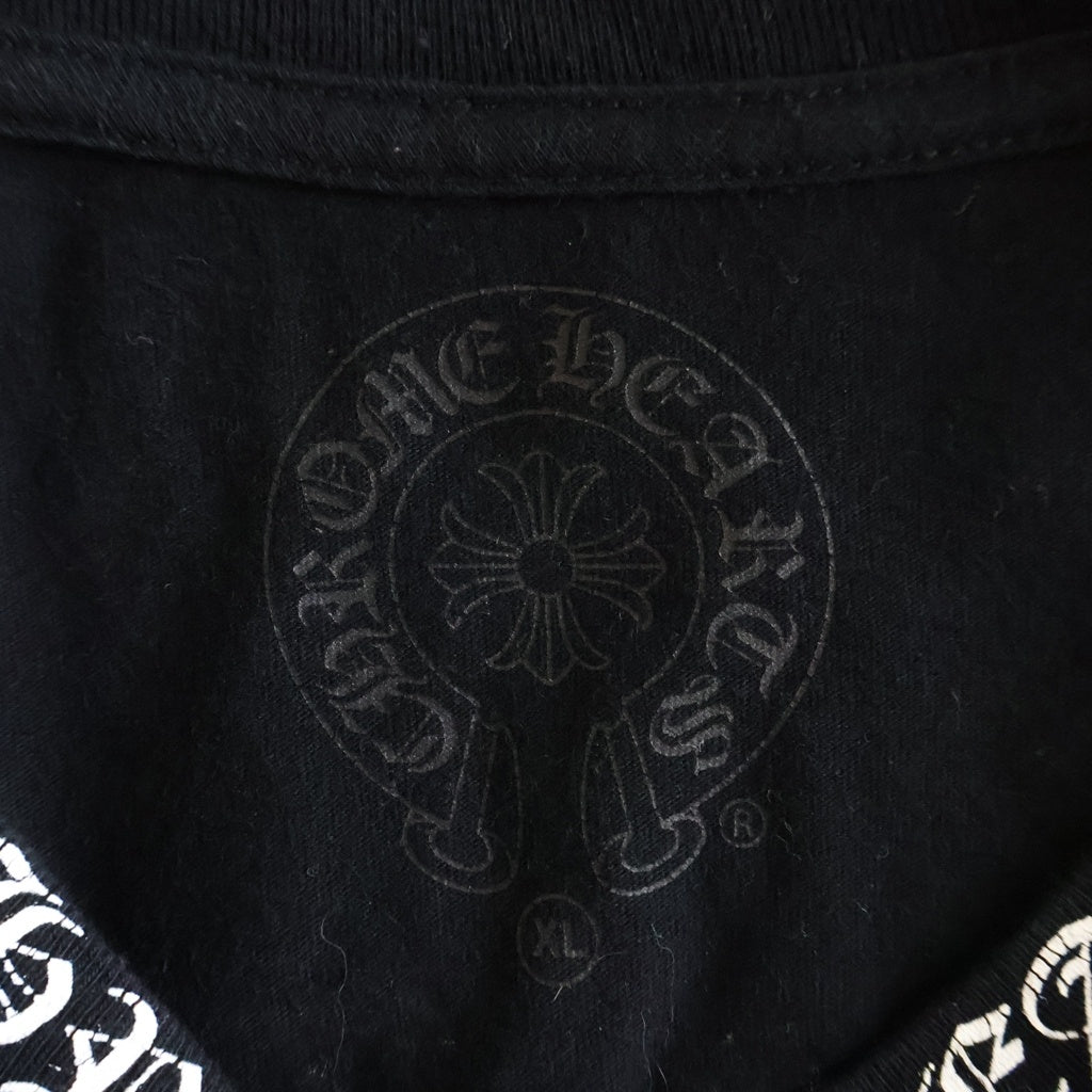 CHROME HEARTS(クロムハーツ) Back Cross Neck Logo Tee バッククロスネックロゴ半袖Tシャツ ブラック