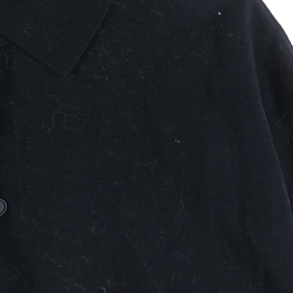 HERMES(エルメス) ワンポイントロゴ刺繍 半袖ポロシャツカットソー ブラック ‐