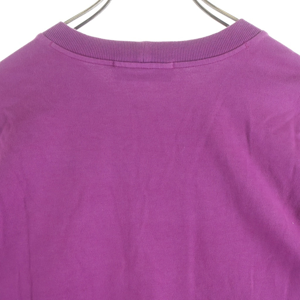 STONE ISLAND(ストーンアイランド) 23SS L/S SWEAT-SHIRT 101563750 ガーメントダイ 袖ロゴパッチ刺繍 クルーネック長袖Tシャツカットソー パープル