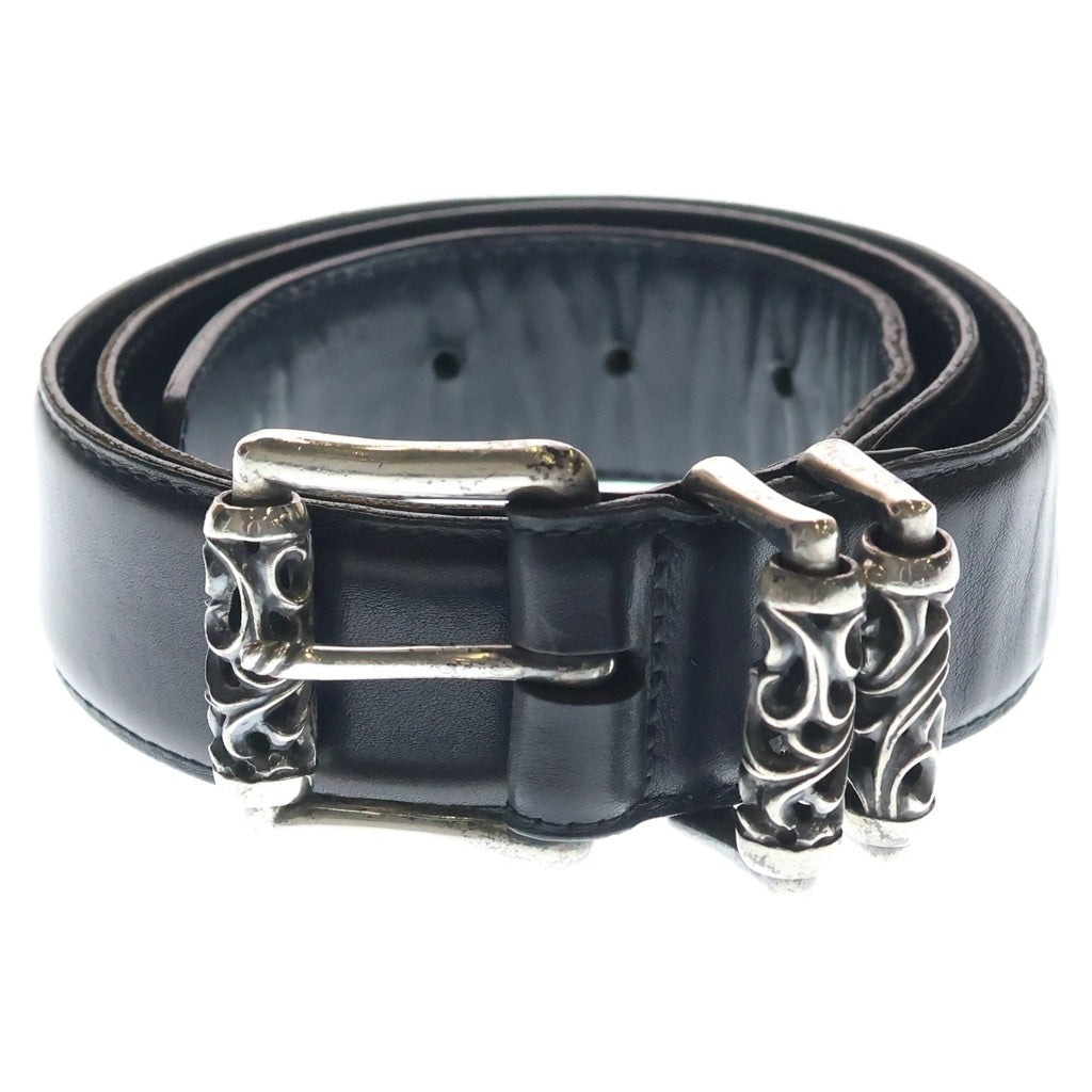 CHROME HEARTS(クロムハーツ) BLT ROLLER 3PC1.5inch 3PCローラーバックル レザーベルト シルバー BCA357