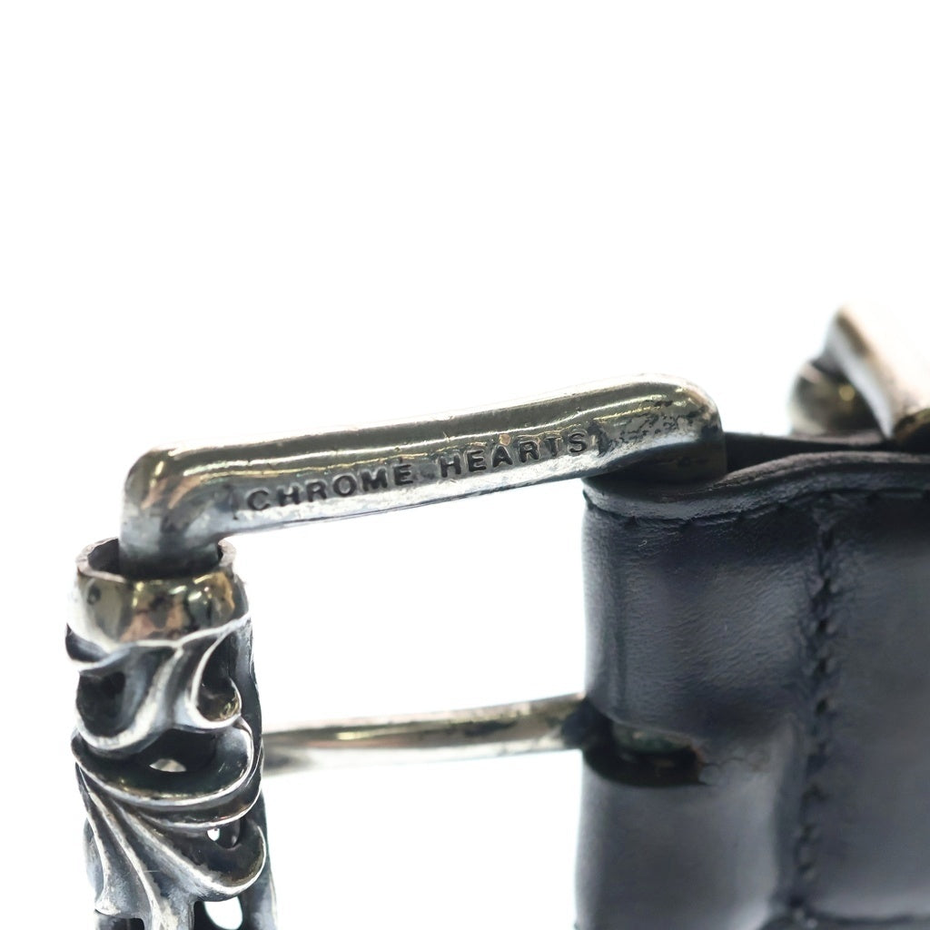 CHROME HEARTS(クロムハーツ) BLT ROLLER 3PC1.5inch 3PCローラーバックル レザーベルト シルバー BCA357