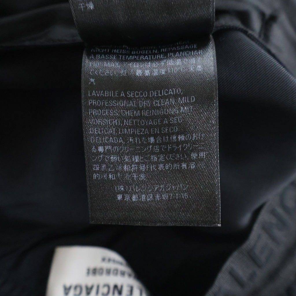 BALENCIAGA(バレンシアガ) 22SS ウエストロゴ ワイドイージーパンツ スラックス ブラック 675482 TJO25