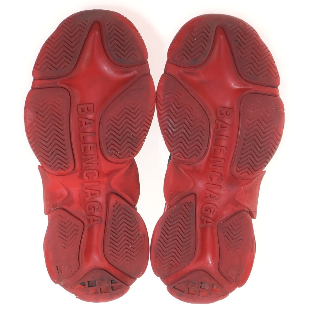 BALENCIAGA(バレンシアガ) TRIPLE S トリプルS レザー ダットローカットスニーカー ブラック/レッド 536737