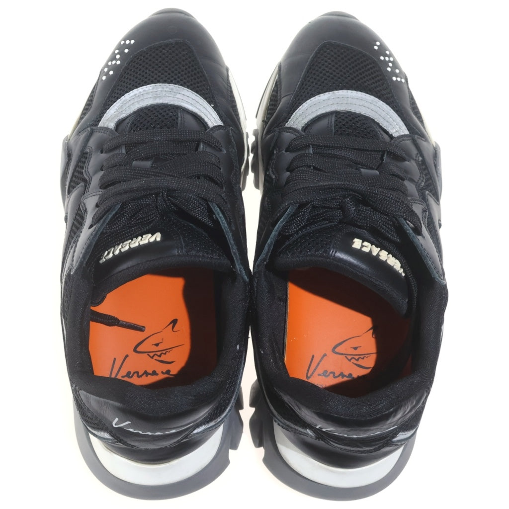 VERSACE(ヴェルサーチ) Squalo Sneakers スクアーロ ローカットスニーカー ブラック