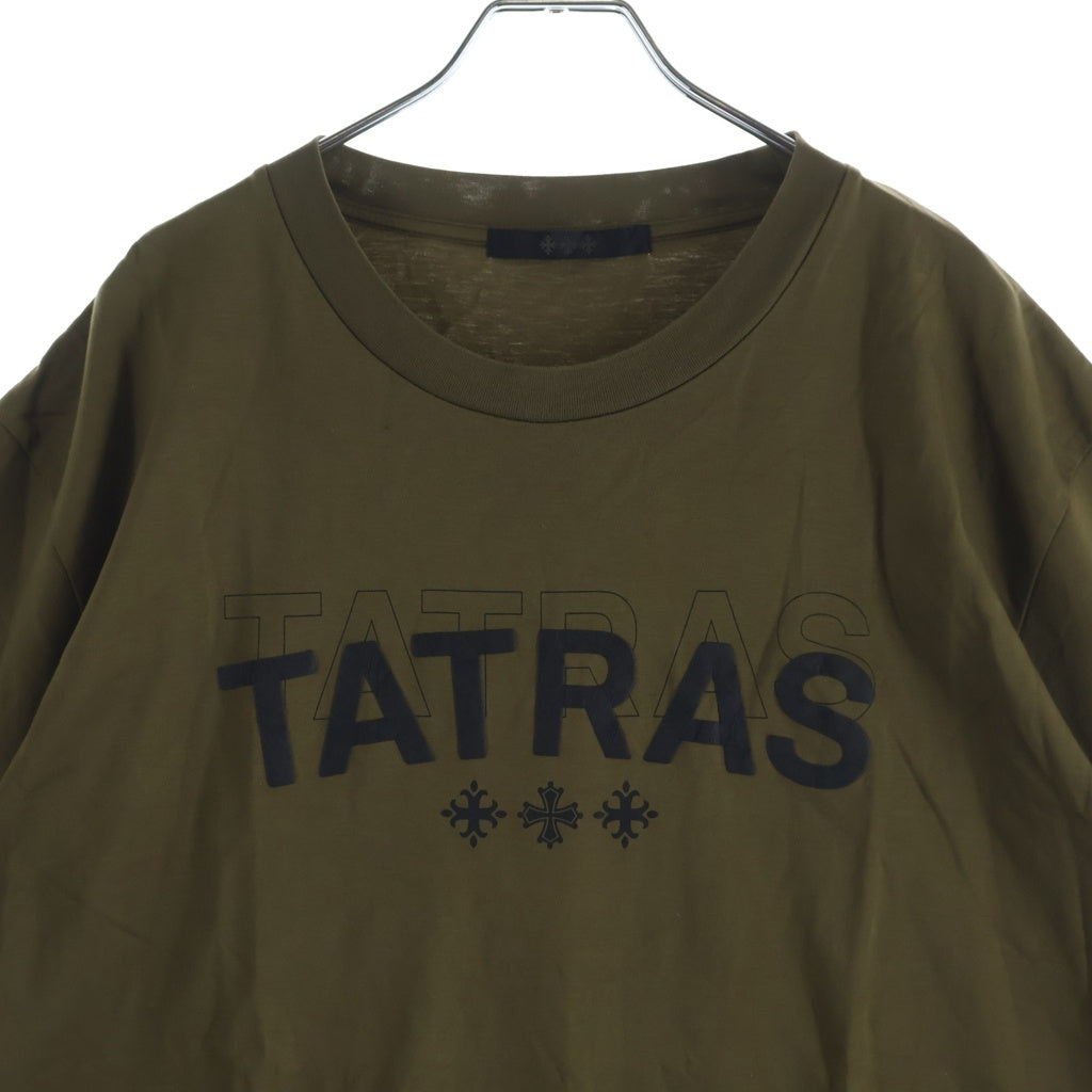 TATRAS(タトラス) ANICETO LOGO T-SHIRT MTAT24S8261 アニチュート 発砲ロゴプリント クルーネック半袖Tシャツカットソー カーキ