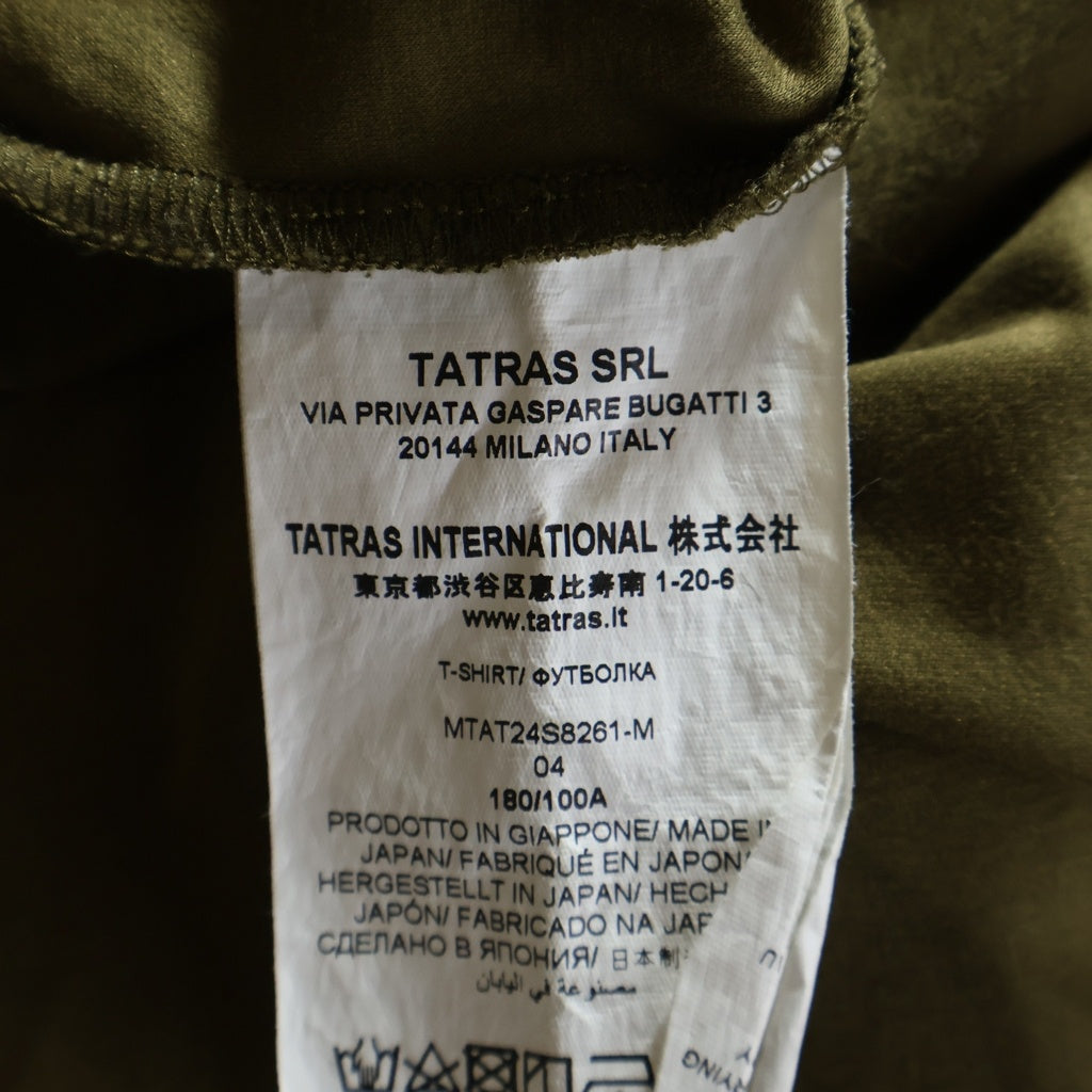 TATRAS(タトラス) ANICETO LOGO T-SHIRT MTAT24S8261 アニチュート 発砲ロゴプリント クルーネック半袖Tシャツカットソー カーキ
