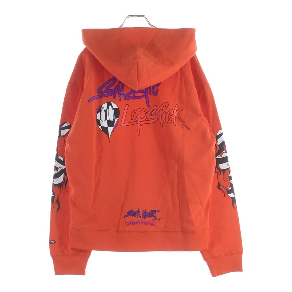 CHROME HEARTS(クロムハーツ) 23SS ×MATTY BOY PPO SPARK THE HEART HD PLVR ×マッティボーイ スパーク プルオーバー長袖スウェットパーカー フーディ レッド -