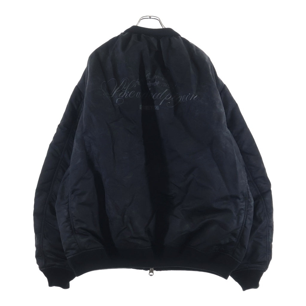 KEISUKEYOSHIDA(ケイスケヨシダ) 24AW Casual Collection Flight Jacket MA-1 フライトジャケット ジップアップブルゾン ボンバージャケット ブラック KY14BL01