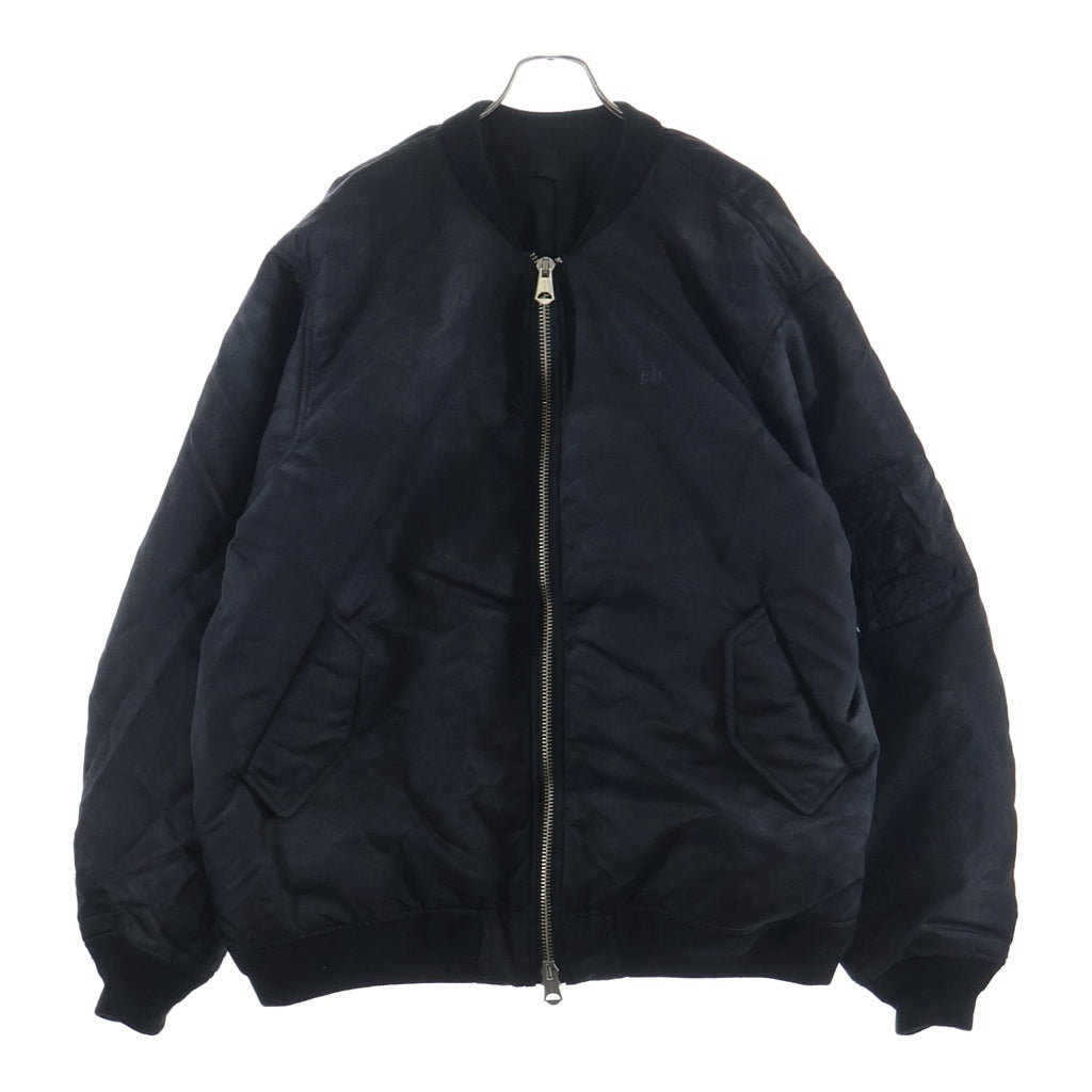 KEISUKEYOSHIDA(ケイスケヨシダ) 24AW Casual Collection Flight Jacket MA-1 フライトジャケット ジップアップブルゾン ボンバージャケット ブラック KY14BL01