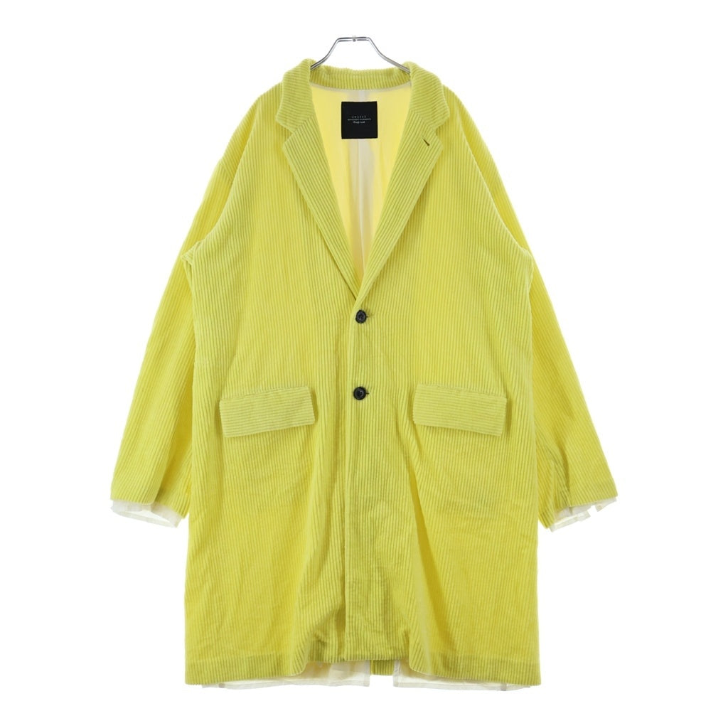 UNUSED(アンユーズド) Chesterfield coat 太畝コーデュロイ チェスターコート イエロー