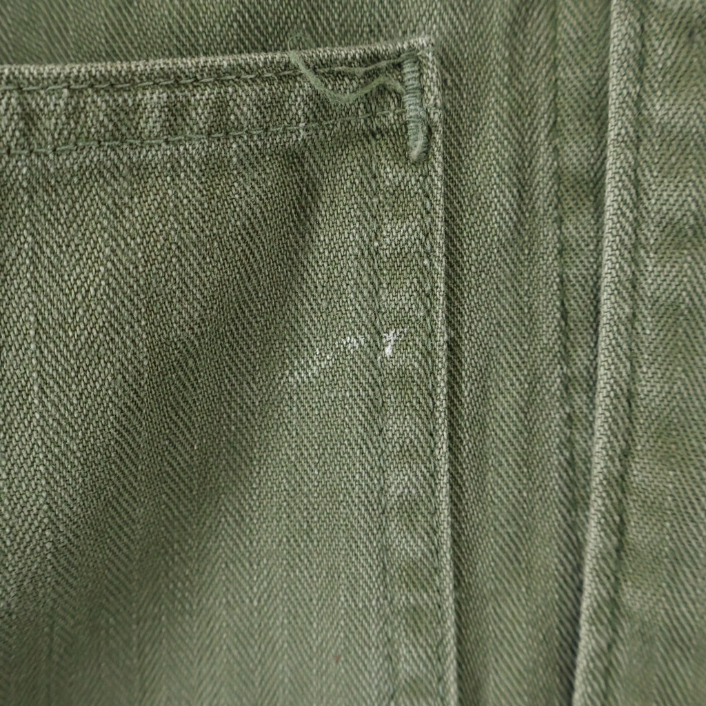 MILITARY(ミリタリー) 40S VINTAGE US NAVY N-3 HBT JACKET ヴィンテージ ユーエス ネイビー ヘリンボーンツイル 月桂樹ボタン ミリタリージャケット オリーブ