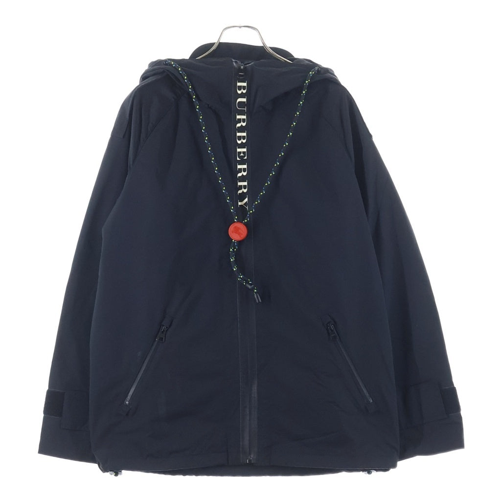 BURBERRY(バーバリー) フロントロゴジップ フーデッド ナイロンジャケット ブラック 8004470