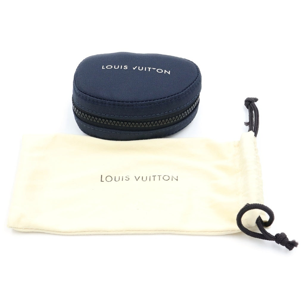 LOUIS VUITTON(ルイヴィトン) アメリカズカップ限定 レガッタ プライアント 折りたたみ式 ウェリントン ブルーカラーレンズ サングラス アイウェア 眼鏡 ブラック/ブルー Z0827E