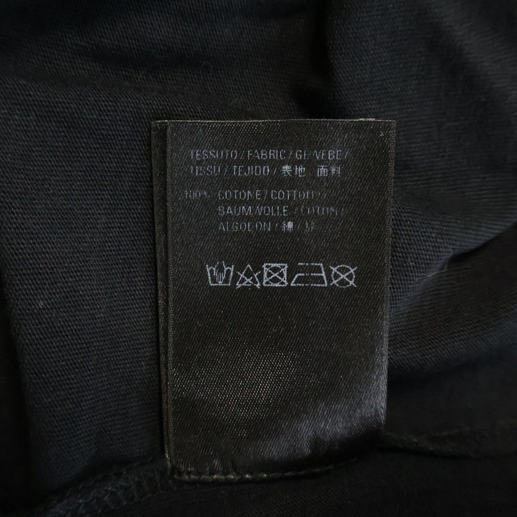 BALENCIAGA(バレンシアガ) 19SS フロントワンポイントロゴプリント クルーネック半袖Tシャツカットソー ブラック 613969
