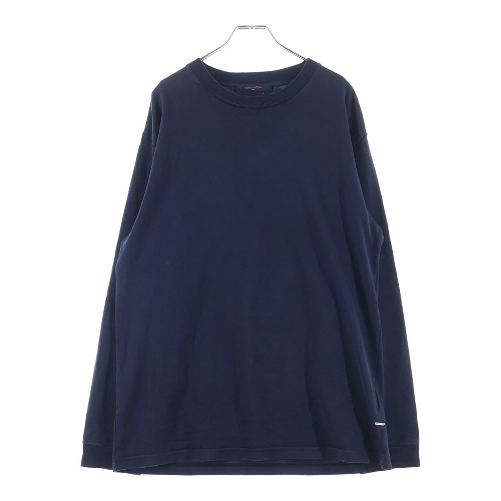 LOUIS VUITTON(ルイヴィトン) 21SS インサイドアウト バックネックタグ クルーネック長袖Tシャツカットソー ロンT ネイビーRM211Q JYN HIY46W RM211Q