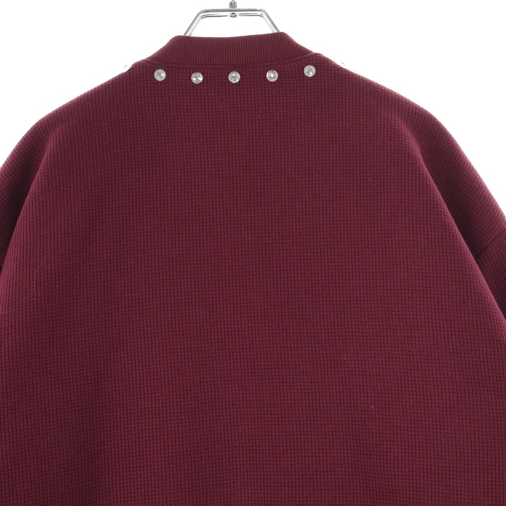 NO BRAND(ノーブランド) THE Edge of Earth BARILOUCHE QUILTED JACKET バリルーシュ キルティング ジャケット ラインストーン ブルゾンジャケット レッド