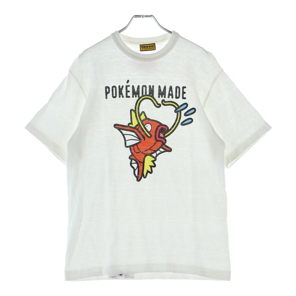 HUMAN MADE(ヒューマンメイド) ×Pokemon ポケモン コイキング クルーネック半袖Tシャツカットソー ホワイト H10706