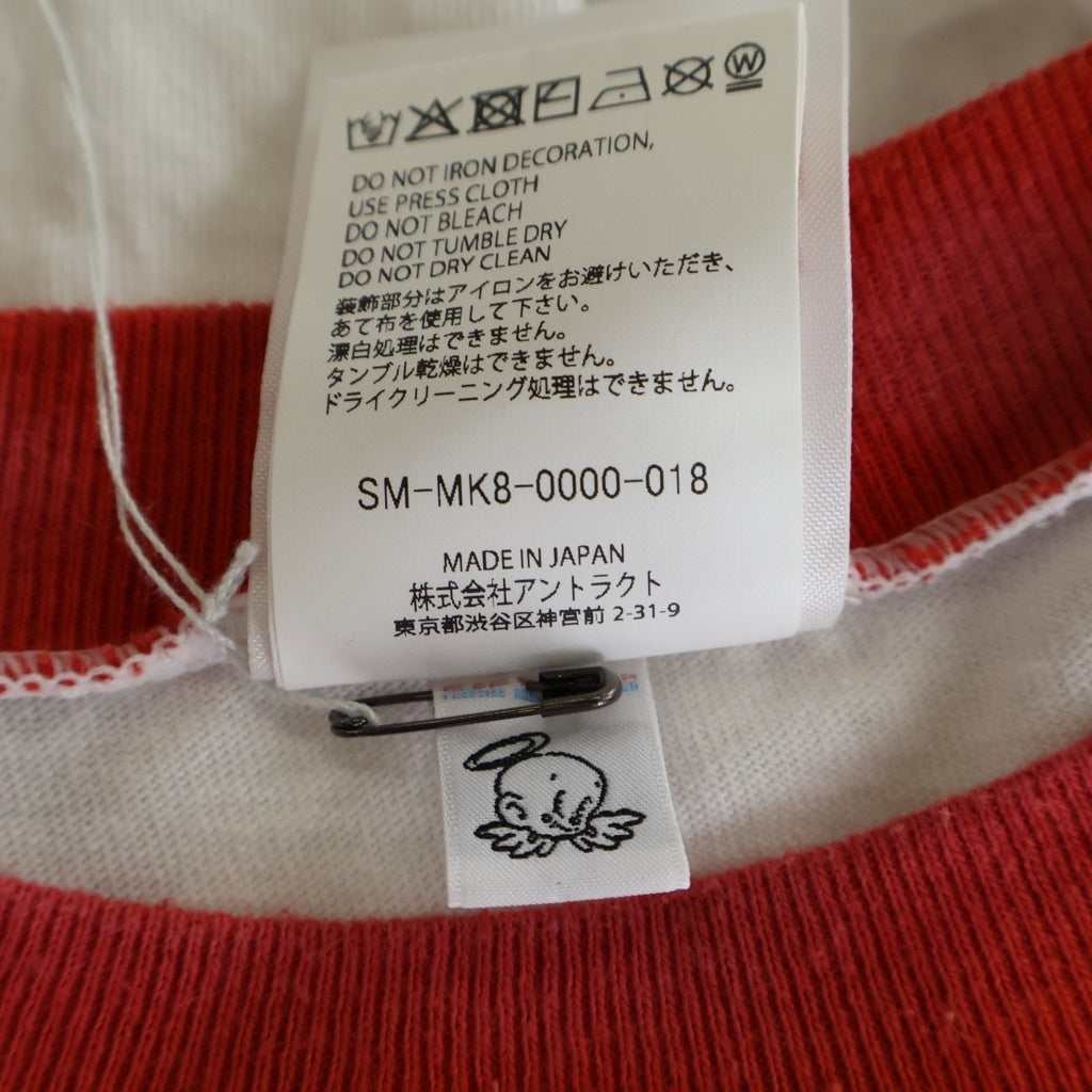 SAINT MICHAEL(セントマイケル) 26SS I LOVE SAINT アイラブセント クルーネック半袖リンガーTシャツカットソー ホワイト SM-MK8-0000-018