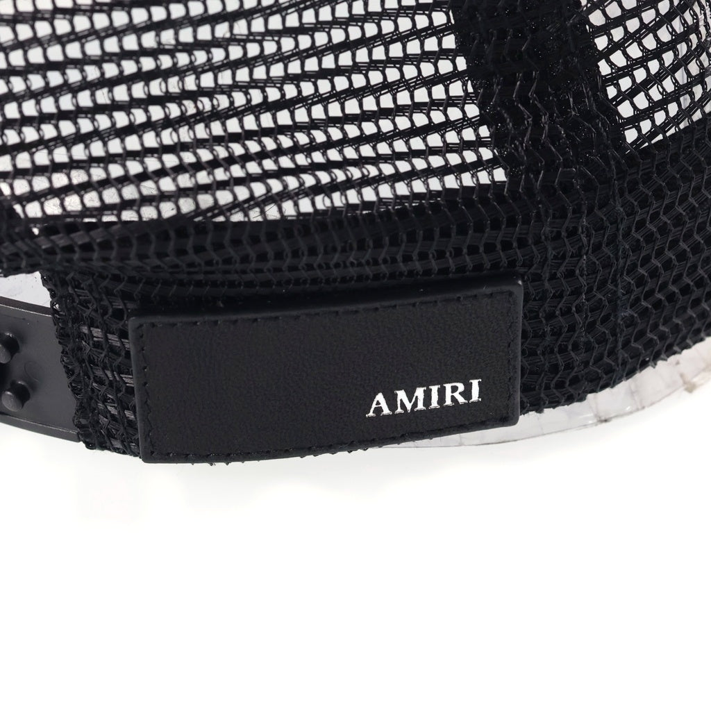 AMIRI(アミリ) 26SS Chateau Amiri Foam Trucker Hat トラッカーキャップ メッシュ ベースボールキャップ 帽子 ブラック/ホワイト AMSAHE1035