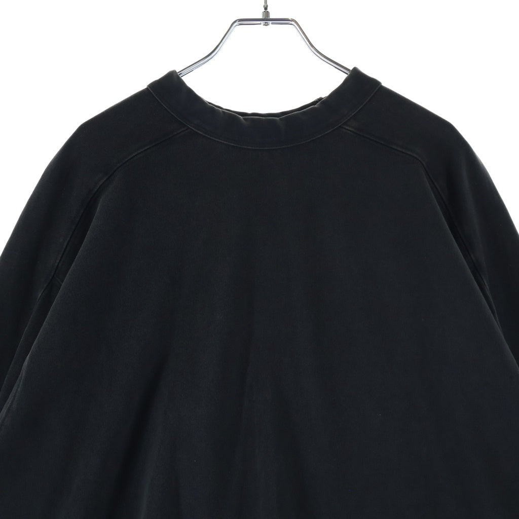 entire studios(エンタイア スタジオ) HEAVY LS TEE ウォッシュド加工 ヘビー コットンクルーネック長袖Tシャツカットソー ロンT ダークグレー ES2486WBS