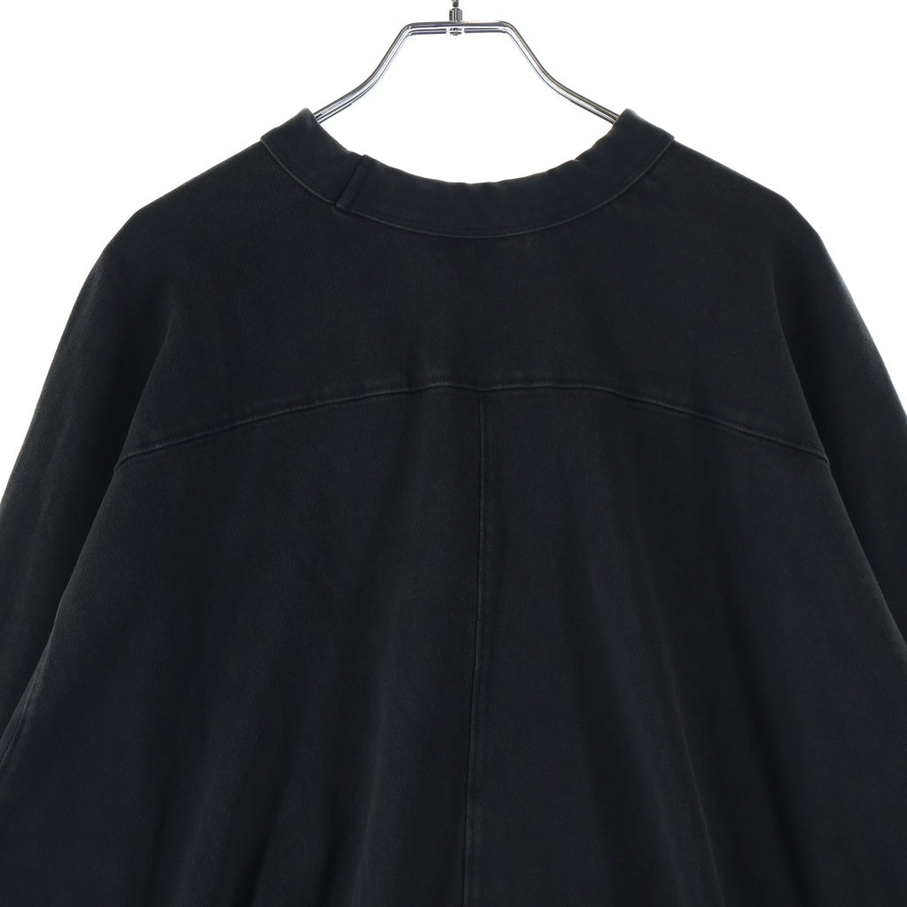 entire studios(エンタイア スタジオ) HEAVY LS TEE ウォッシュド加工 ヘビー コットンクルーネック長袖Tシャツカットソー ロンT ダークグレー ES2486WBS