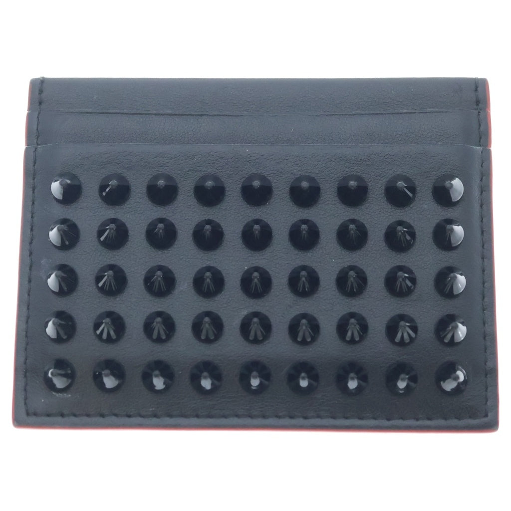 CHRISTIAN LOUBOUTIN(クリスチャンルブタン) KIOS Card Holder スタッズカードホルダー ブラック