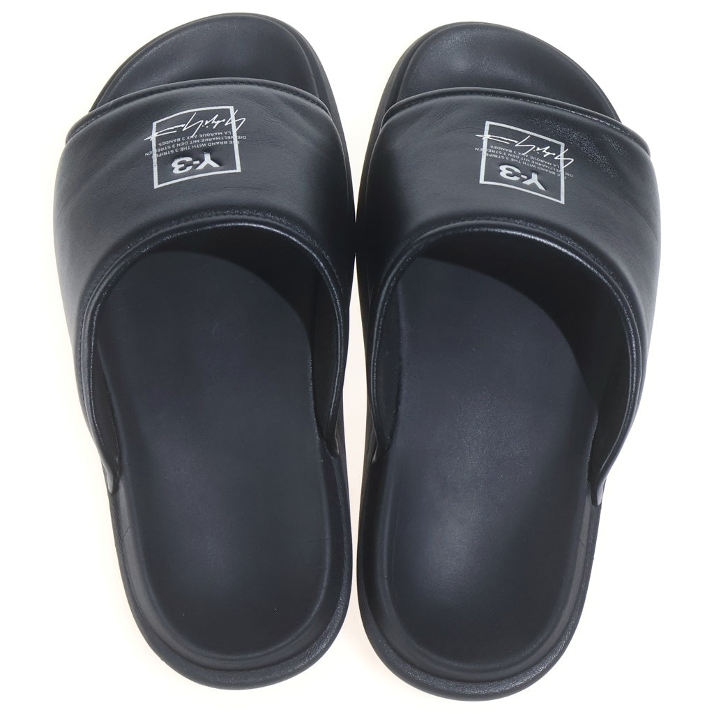 Y-3(ワイスリー) SLIDE Regular Fit Leather sandal スライド レギュラーフィットレザーサンダル ブラック KI4033