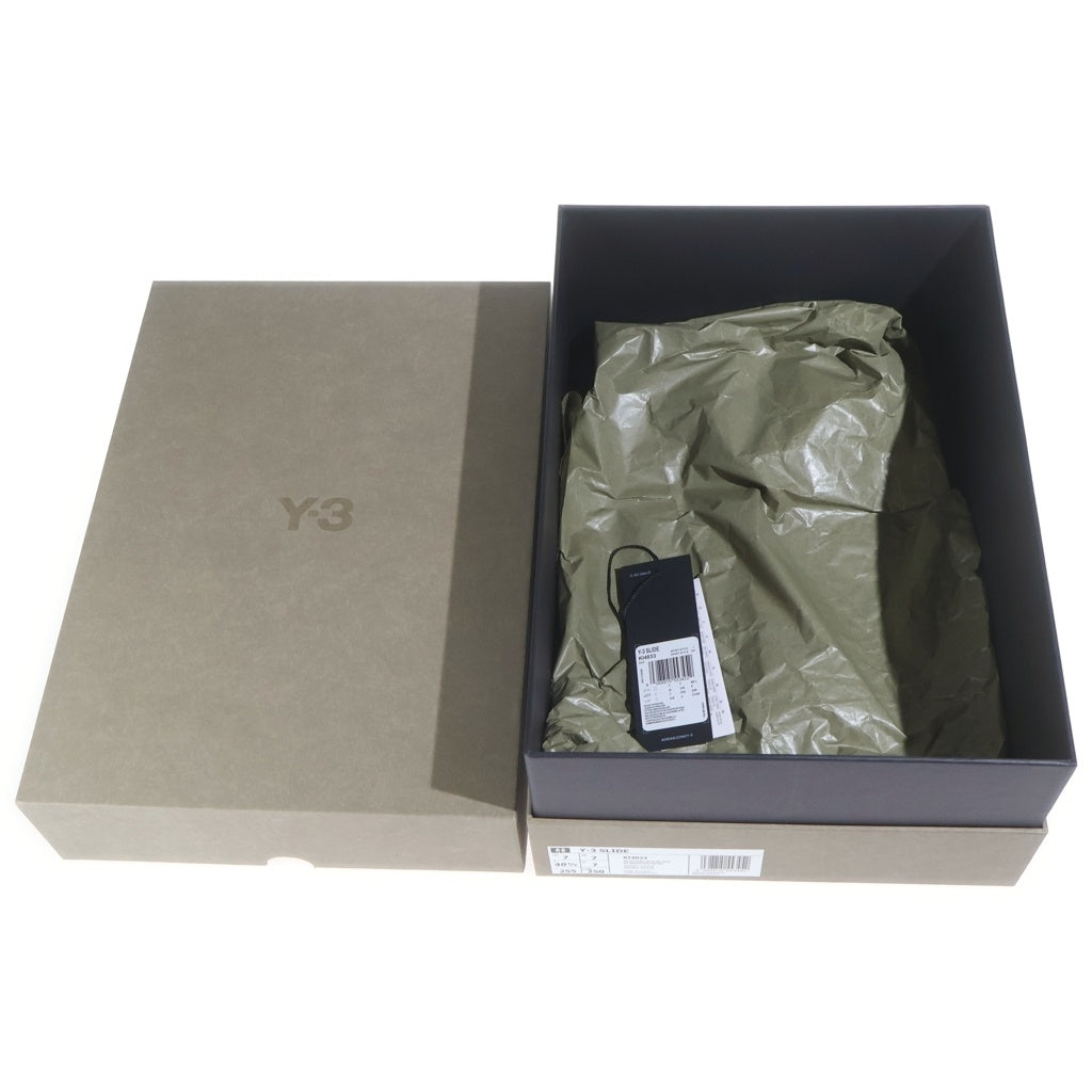 Y-3(ワイスリー) SLIDE Regular Fit Leather sandal スライド レギュラーフィットレザーサンダル ブラック KI4033