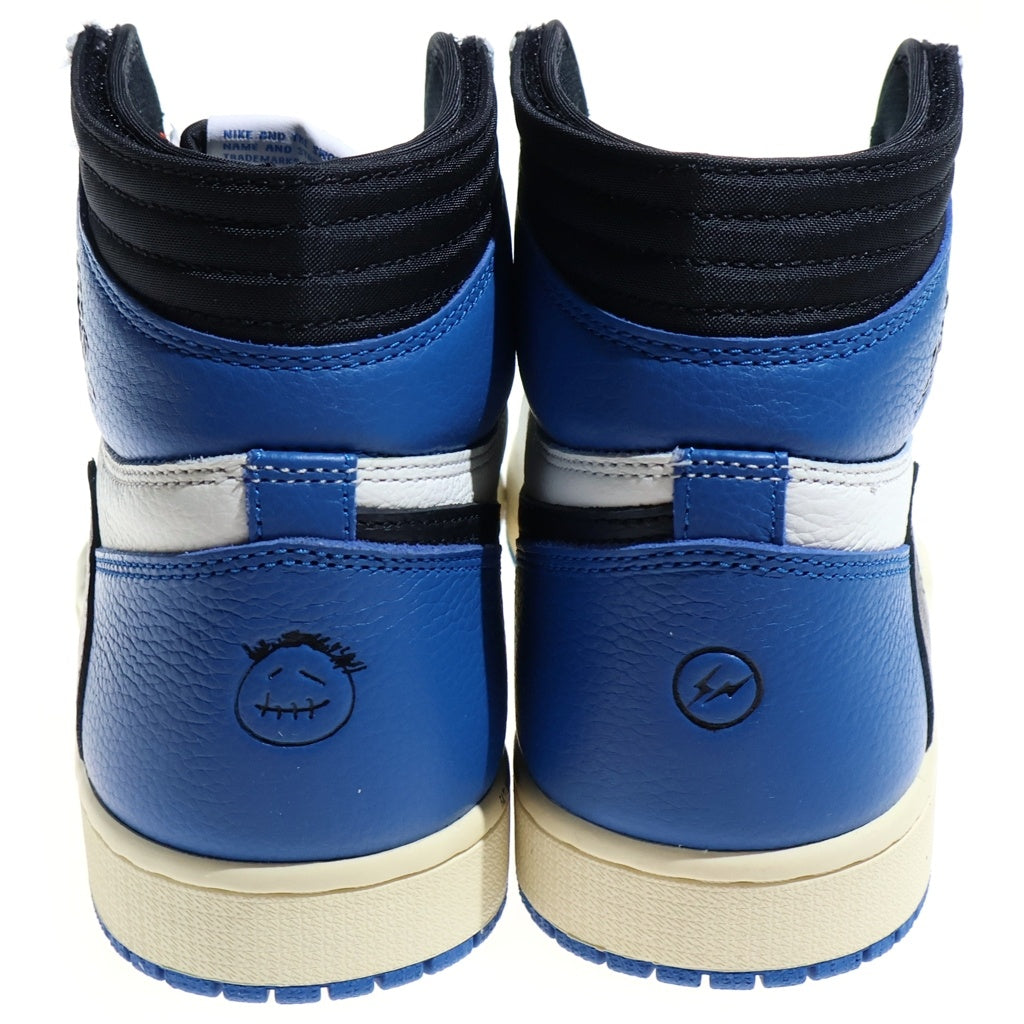 NIKE(ナイキ) ×Travis Scott ×fragment design Air Jordan 1 Retro High Military Blue エアジョーダン1 OG SP ハイカットスニーカー US10.5/28.5cm