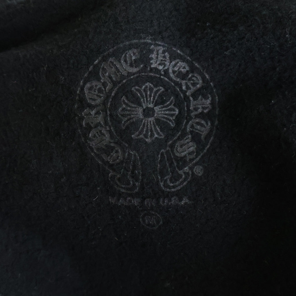 CHROME HEARTS(クロムハーツ) SWTSHRT HD ZIP アームロゴプリントジップアップパーカー フーディ ブラック