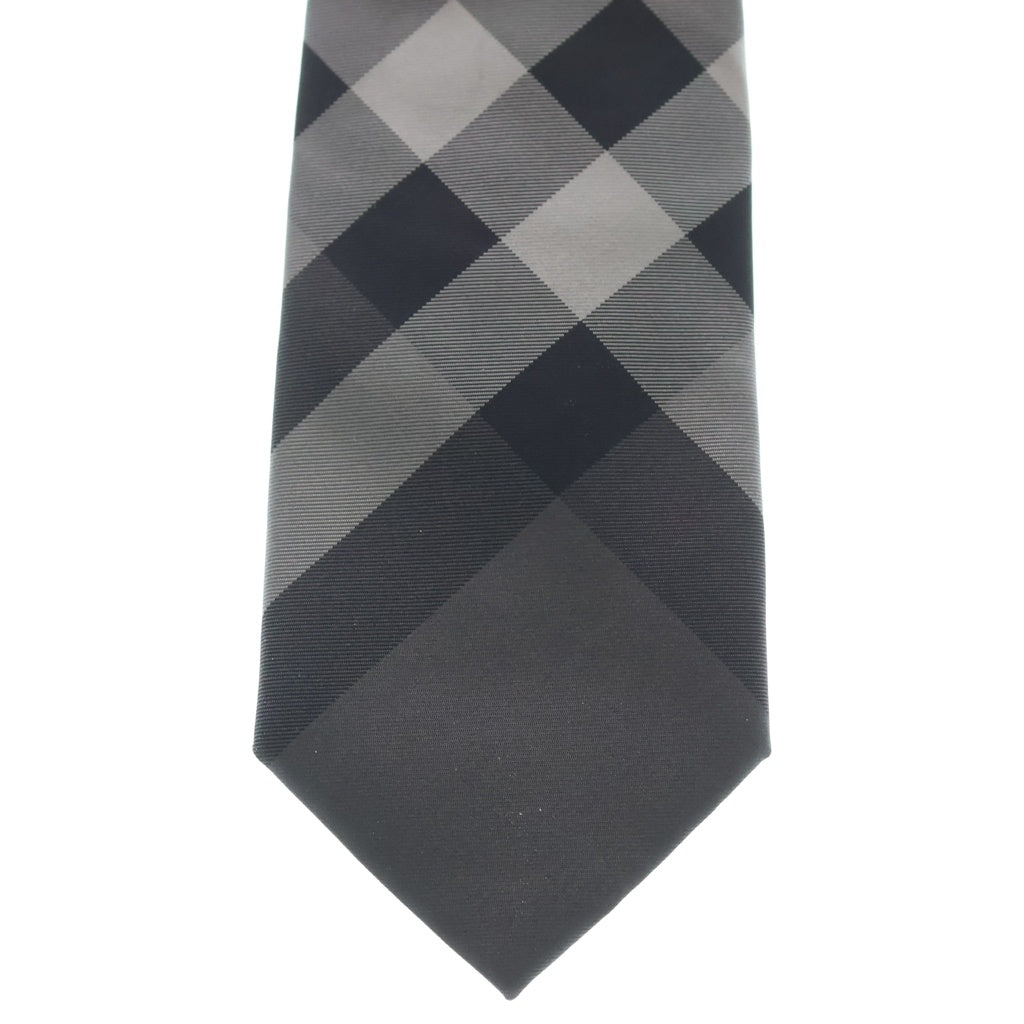 BURBERRY(バーバリー) ノバチェック シルクネクタイ ブラック/グレー