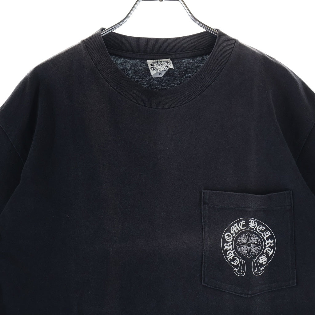 CHROME HEARTS(クロムハーツ) OLD オールド バックセメタリークロスプリント 半袖クルーネックTシャツカットソー ブラック